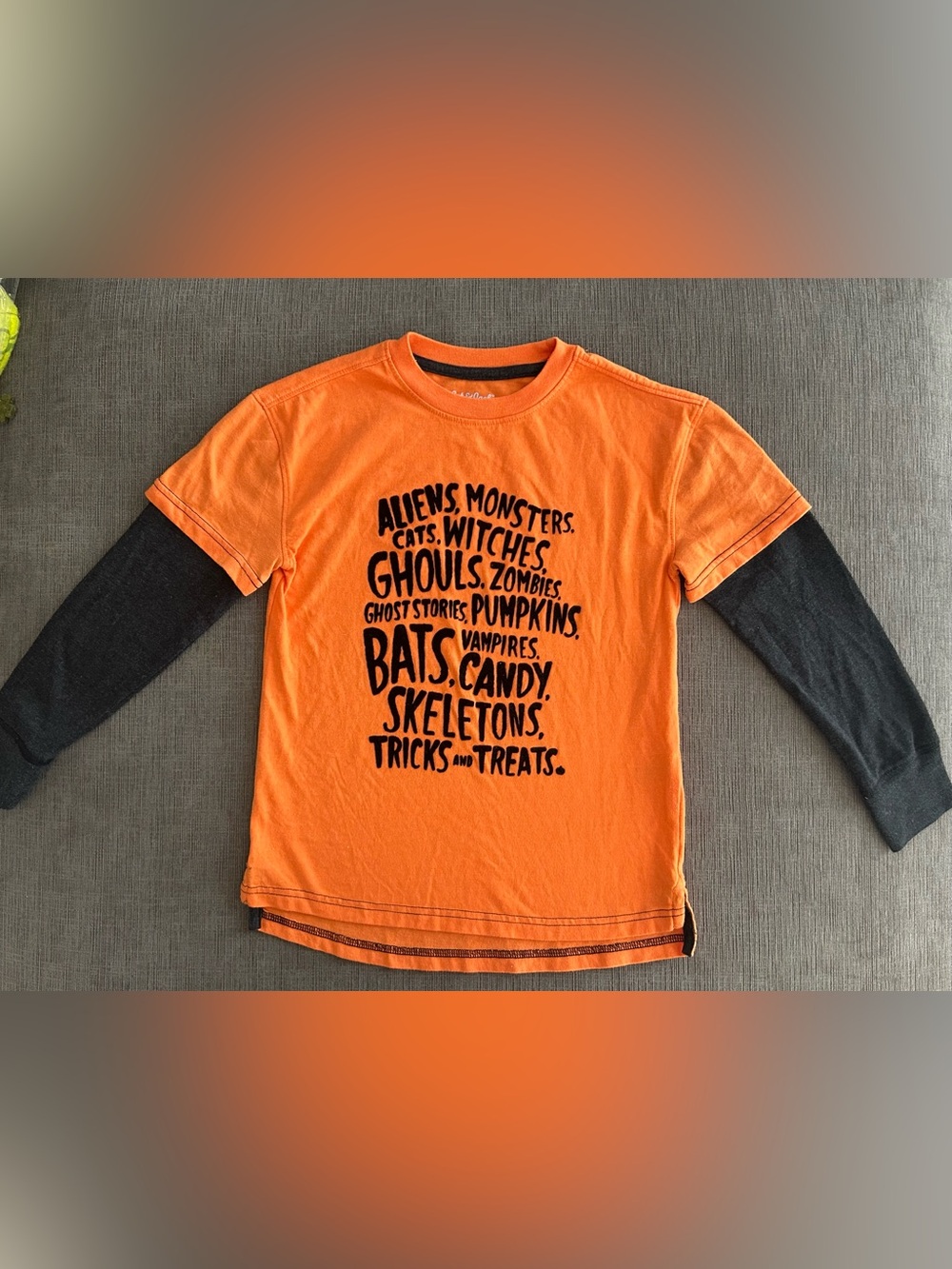 Cat & Jack Halloween Shirt Boys Size S (6/7)